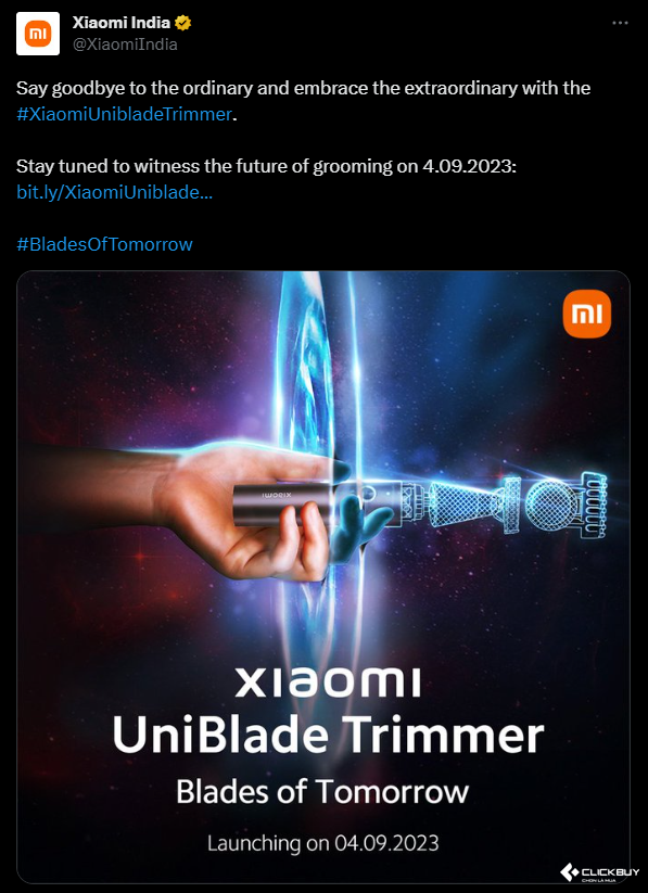 Tông đơ Xiaomi UniBlade sẽ ra mắt ngày 4 tháng 9