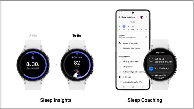 Phân tích giấc ngủ trên One UI 5 Watch - Ảnh: Samsung