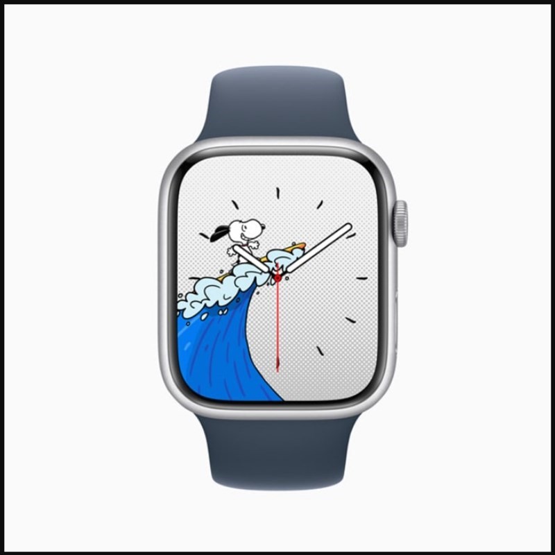Mặt đồng hồ Snoopy mới trên watchOS 10 (Ảnh: Apple)