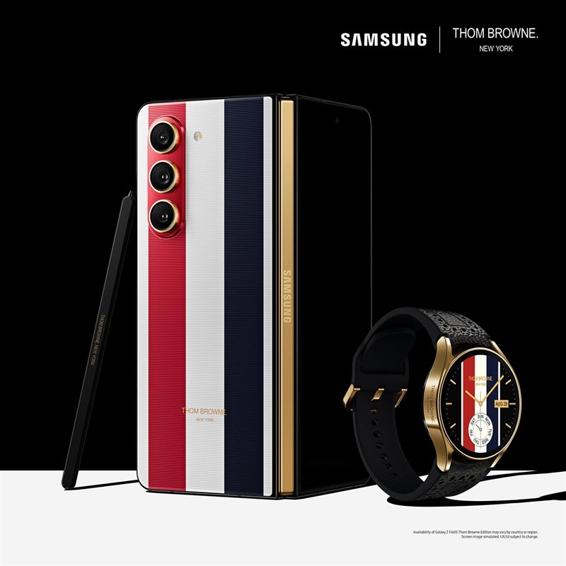 Samsung mới đây đã cho ra mắt phiên bản Thom Browne dành cho Galaxy Z Fold 5 và Galaxy Watch 6 (Ảnh: SamSung)
